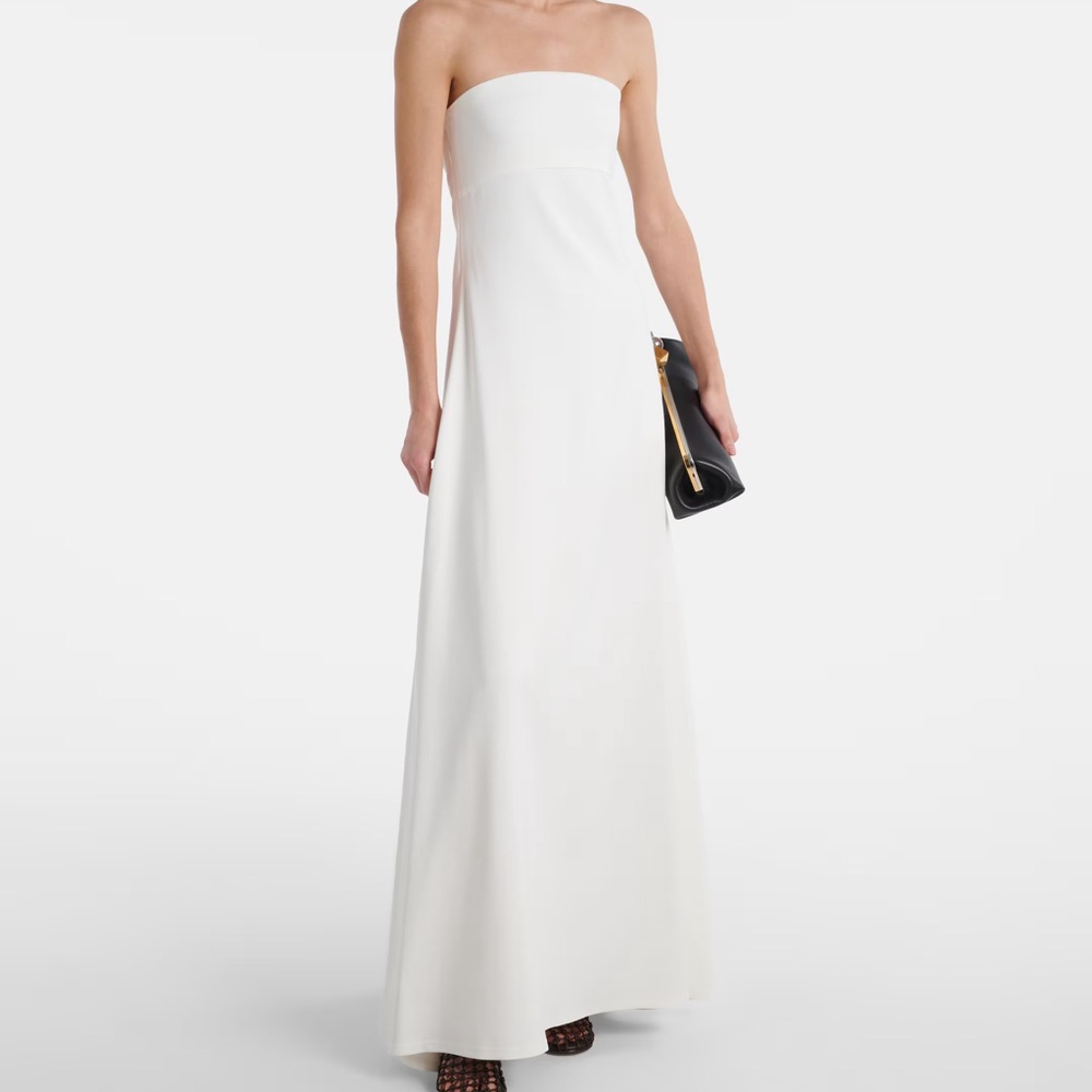 Jacquemus draped bustier gown size 38 White